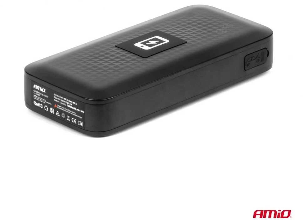 Nešiojamas užvedimo įrenginys / Powerbank 12V 12Ah 800A, AMIO-04055