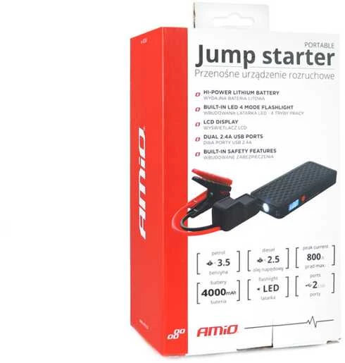 Nešiojamas užvedimo įrenginys / Powerbank 12V 4Ah 800A SJ02 AMIO-02524