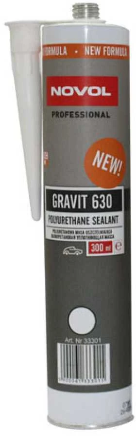NOVOL Gravit 630 Elastic Polyurethane Sealant - Baltas, elastingas poliuretano sandariklis, baltas, 300ml