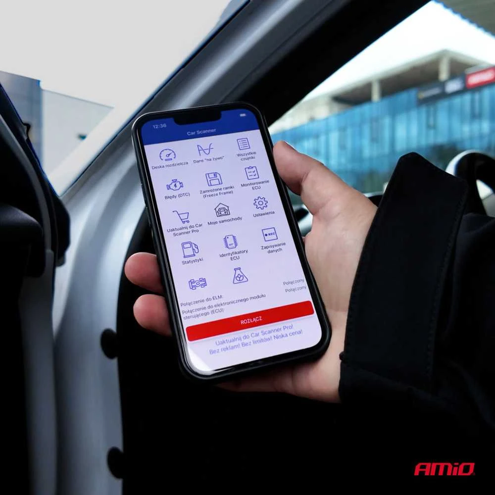 OBD2 BT PIC25K80 DC24K diagnostikos skaitytuvas AMIO-04731