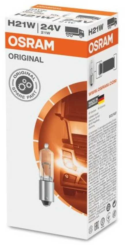 OSRAM Automobilinė lemputė 21W 24V BAY9S, 1vnt