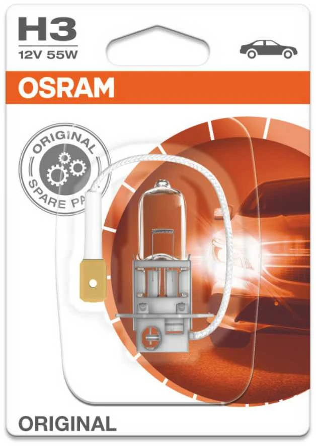 OSRAM H3 12V 55W lemputė su laidu originalioje pakuotėje