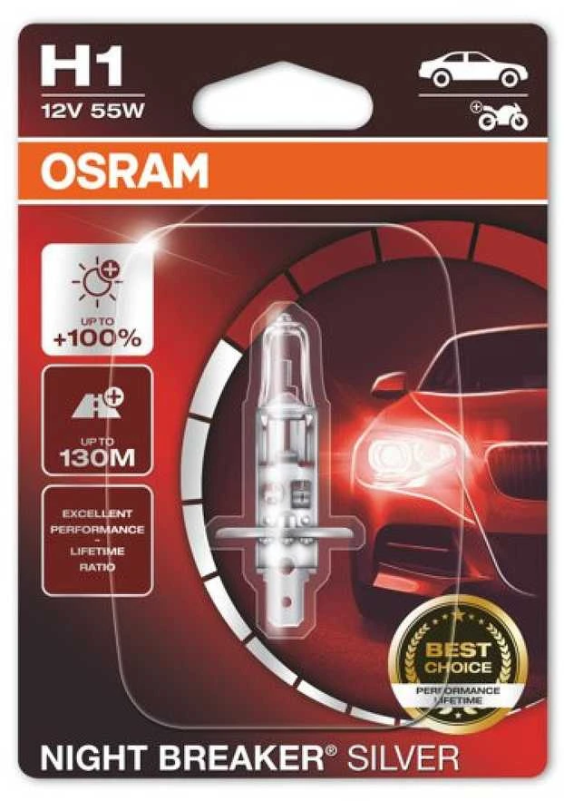 Osram LEMPUTĖ AUTOMATINĖ 55W 12V P14.5S 10XBLI1 H1