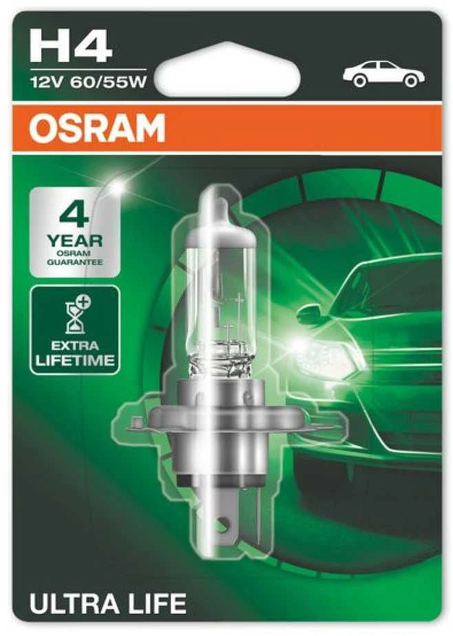 OSRAM H4 60/55W 12V lemputė pakuotėje