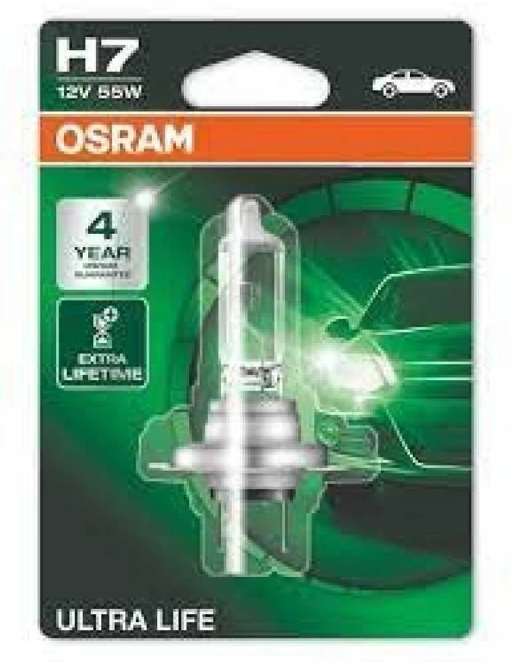 OSRAM Automobilinė lemputė ULTRA LIFE H7 55W 12V PX26D 1vnt
