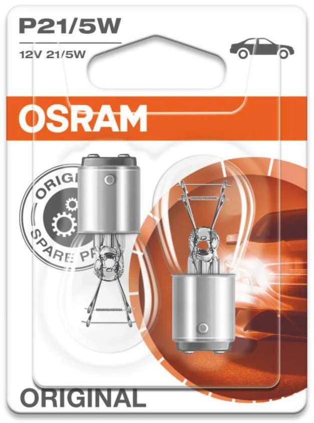 OSRAM Automobilinės lemputės 21/5W 12V BAY15D 2vnt