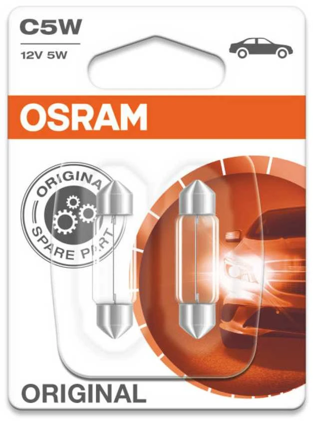 OSRAM Automobilinės lemputės 5W 12V SV8.5-8 2vnt