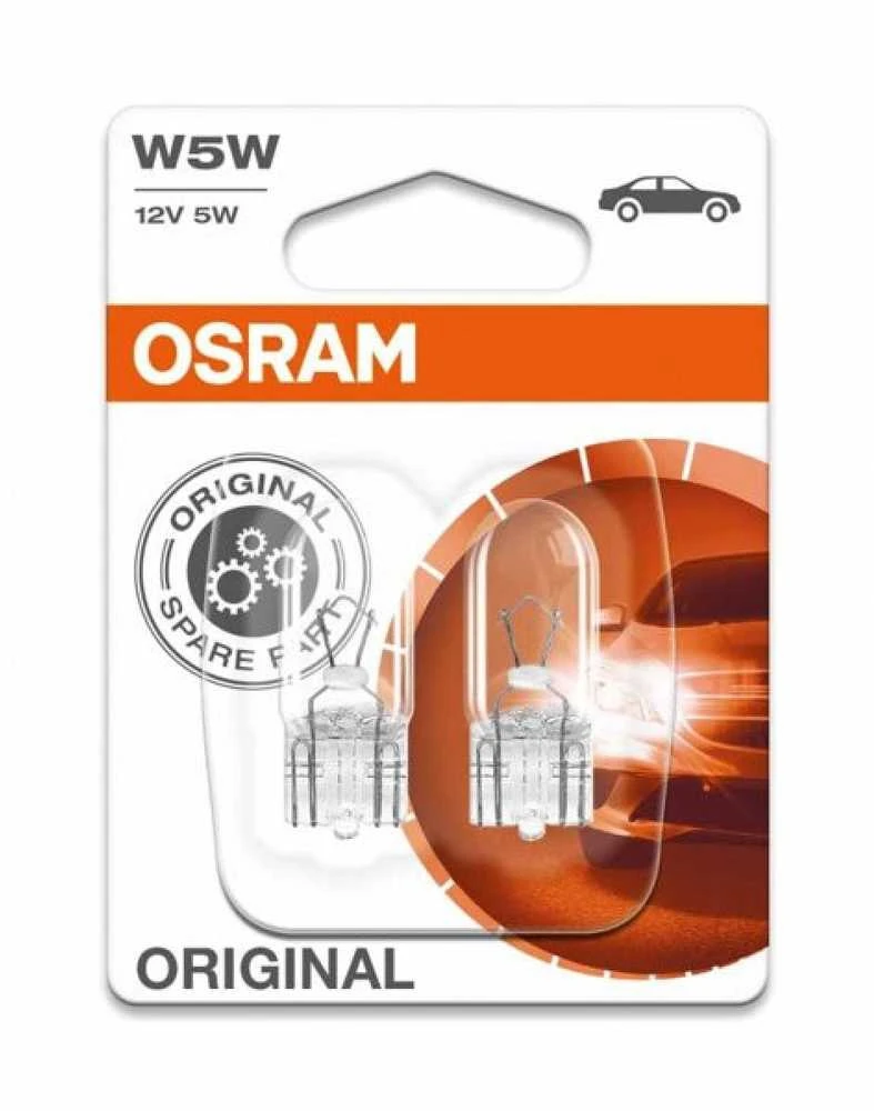 OSRAM Automobilinės lemputės 5W 12V W2.1x9.5D 2vnt