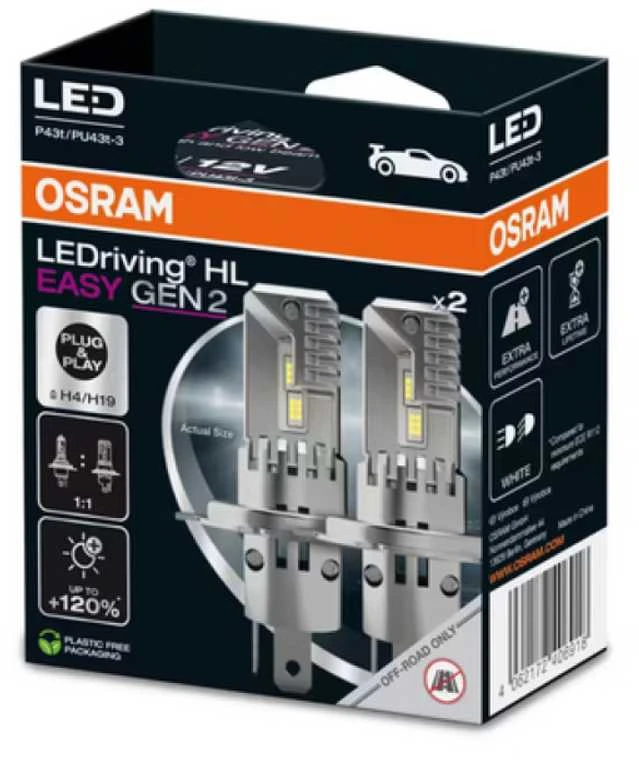 OSRAM Automobilinės lemputės LEDriving HL EASY GEN2 H4/H19, 2vnt