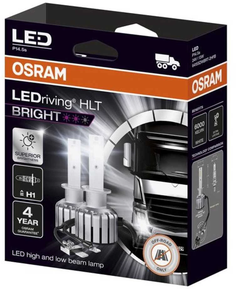 OSRAM LED Automobilinės lemputės H1 13W 24V P14.5SAX23, 2vnt