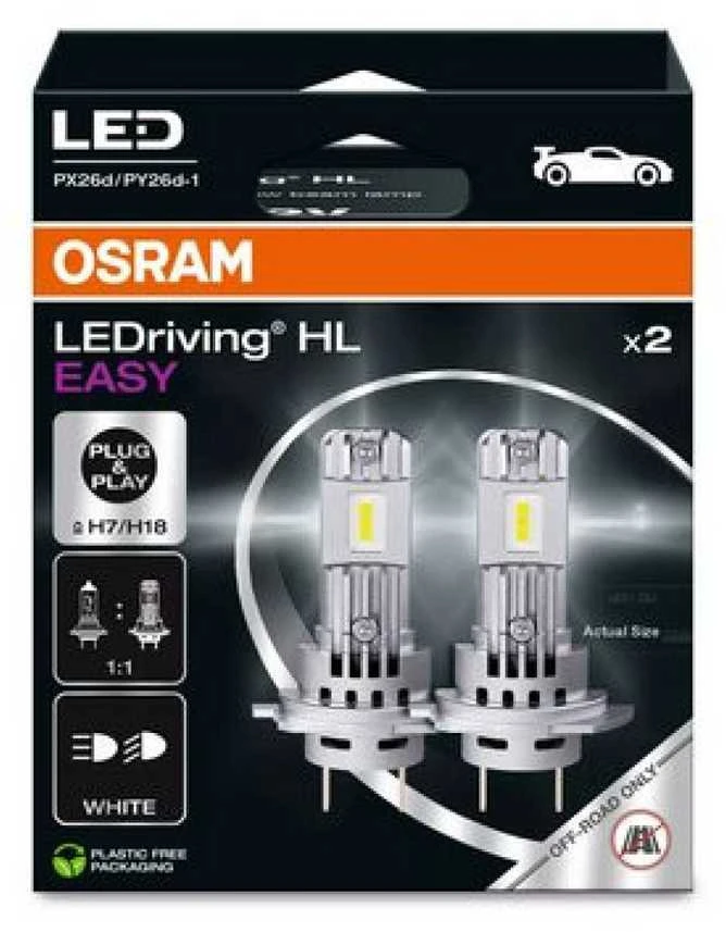 Osram LEMP AUTO LED H7/H18 12V2000LM6000K 2VNT
