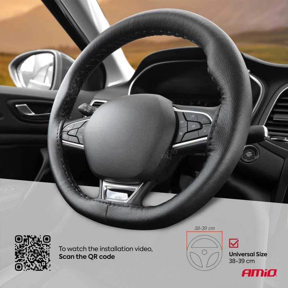 Amio Vairo užvalkalas su adata ir siūlais 38–39 cm - juoda / juodos siūlės