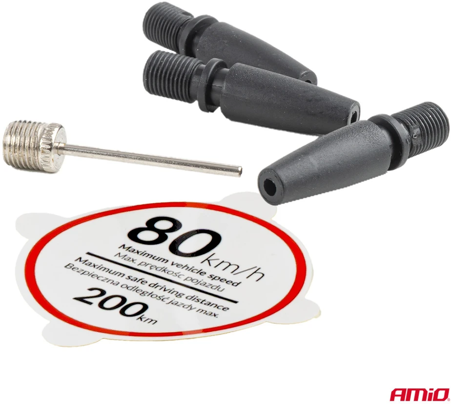 Padangų remonto komplektas su kompresoriumi 19 mm 12 V amio-04929