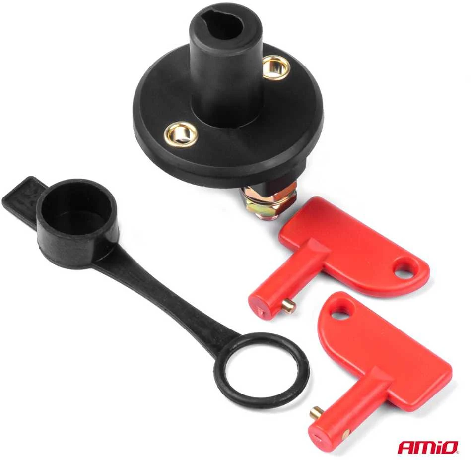 Pagrindinis akumuliatoriaus jungiklis 12/24V max 150A, 300A, AMIO-03023