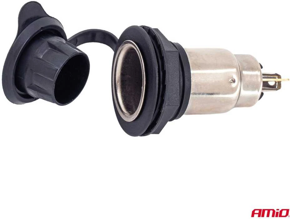 Papildomas maitinimo lizdas su dangteliu, 250W, 12/24V AMIO-04462