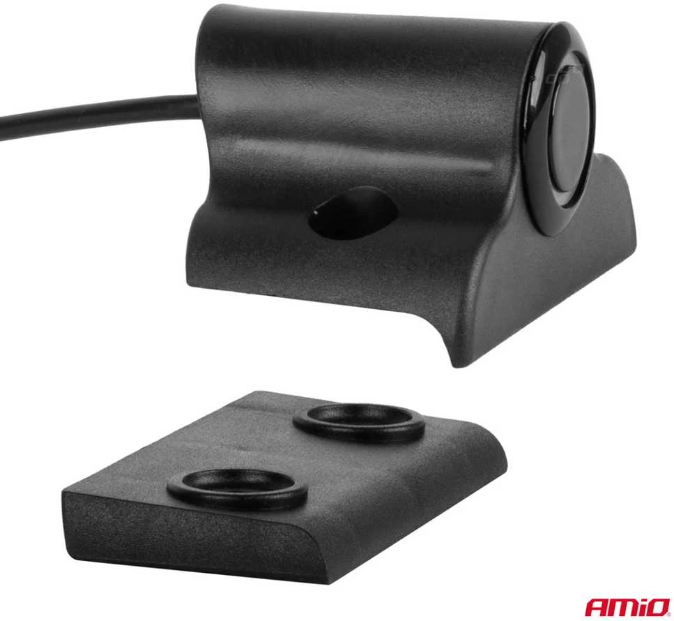 Parkavimo pagalbos sistema MAX LED, 4 juodi jutikliai 19 mm, sunkvežimiams AMIO-02292