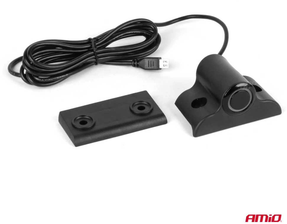 Parkavimo pagalbos sistema TRUCK/BUS, 4 juodi jutikliai su garsiniu signalu 19 mm AMIO-02278