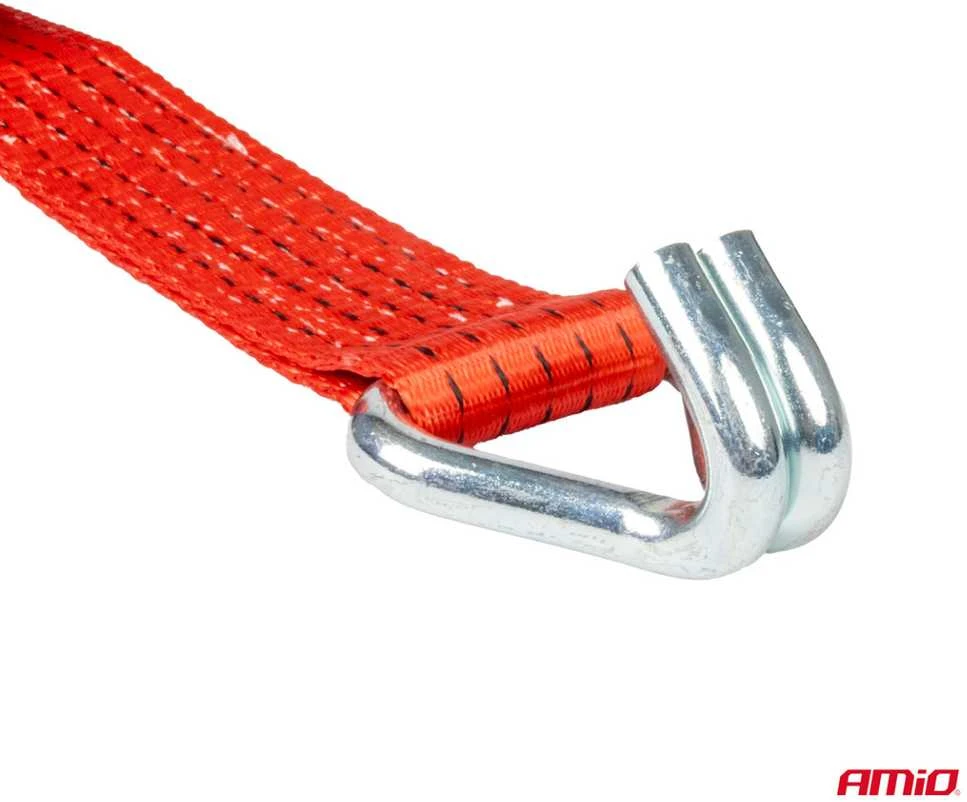 Krovinių tvirtinimo diržas ERGO su kabliu, 5000 kg, 5,6 m x 50 mm, AMIO-03996