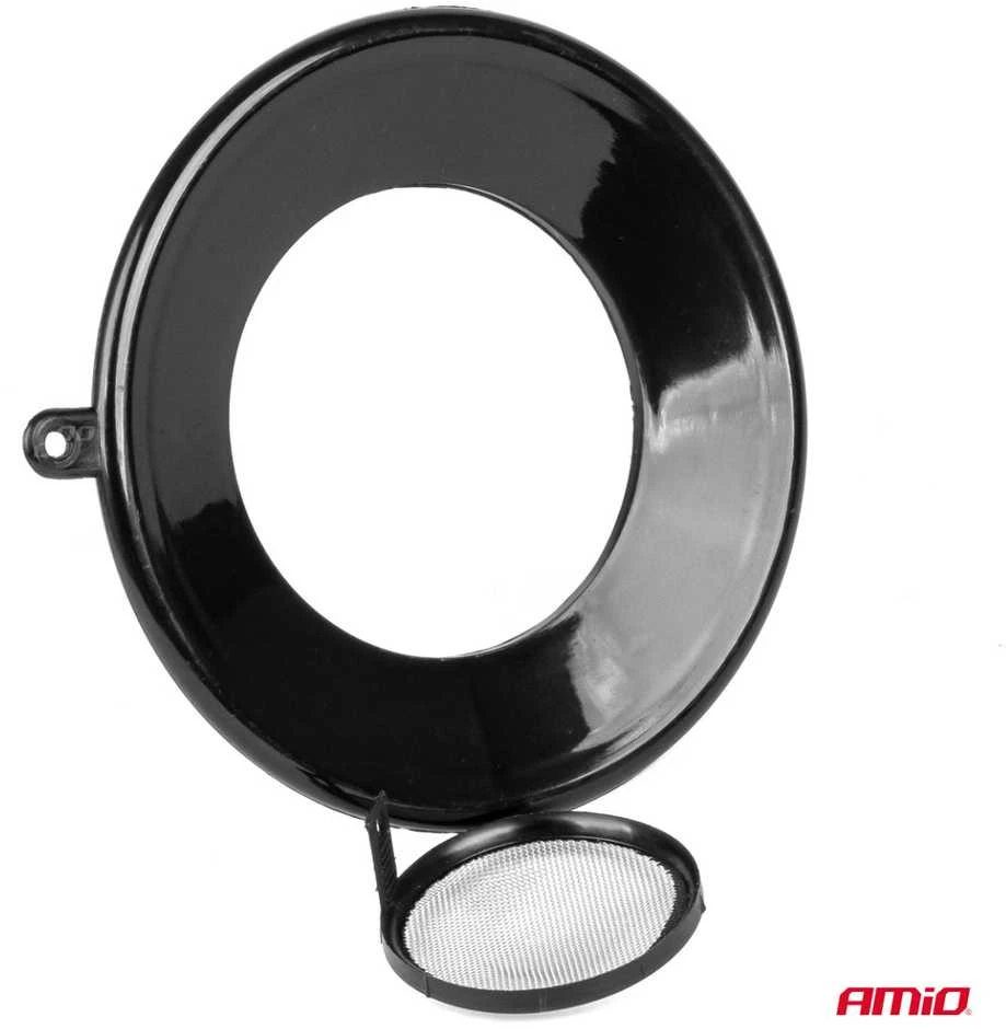 Plastikinis piltuvėlis su dangteliu ir filtru 13,5 cm, AMIO-04042