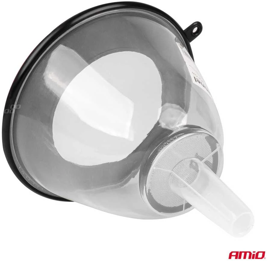 Plastikinis piltuvėlis su dangteliu ir filtru 13,5 cm, AMIO-04042