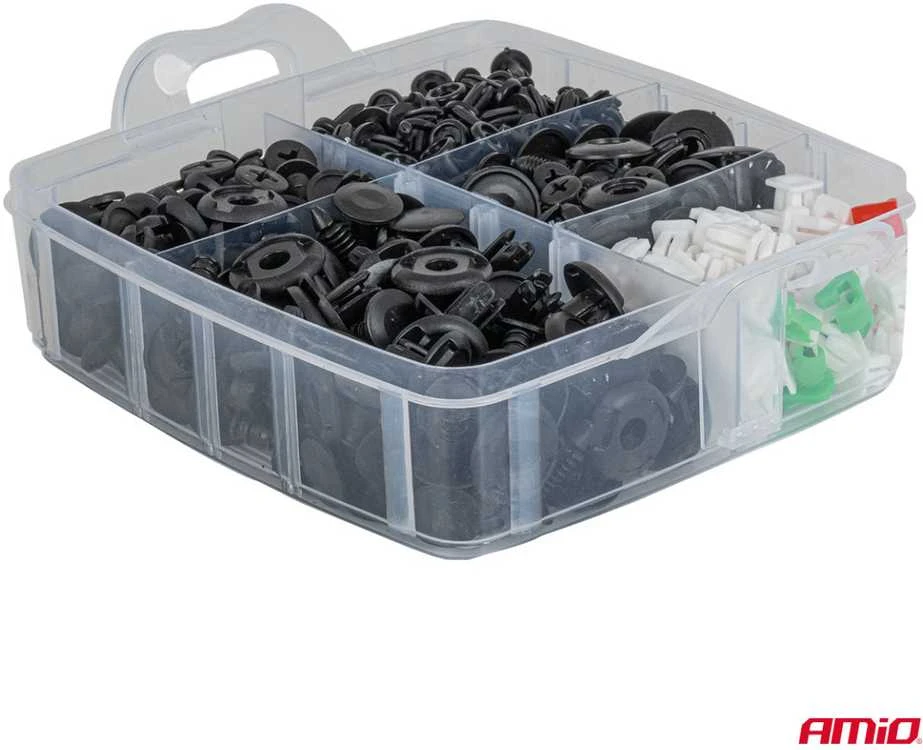 Plastiko suvirinimo rinkinys su kaiščiais ir segtukais, 1211 vnt. AMIO-04746