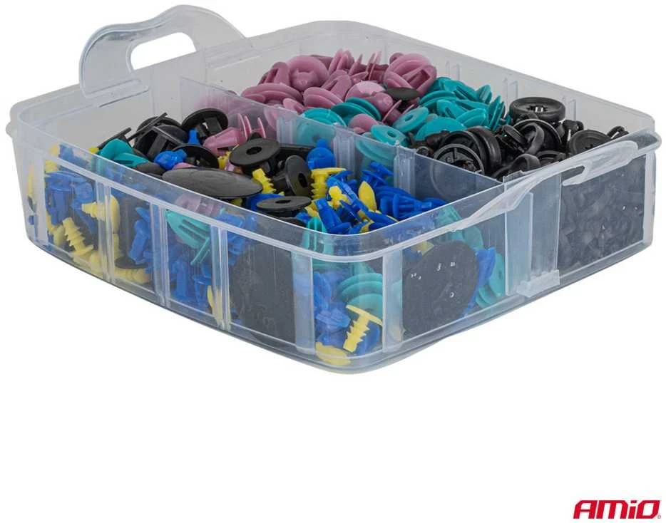 Plastiko suvirinimo rinkinys su kaiščiais ir segtukais, 1211 vnt. AMIO-04746