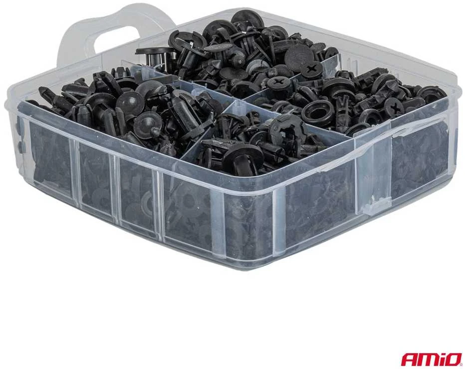 Plastiko suvirinimo rinkinys su kaiščiais ir segtukais, 1211 vnt. AMIO-04746