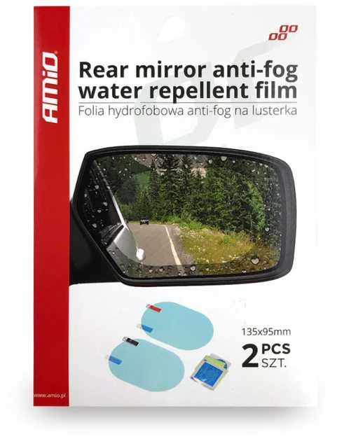 Skaidri plėvelė automobilio veidrodėliams Amio, 2 vnt.