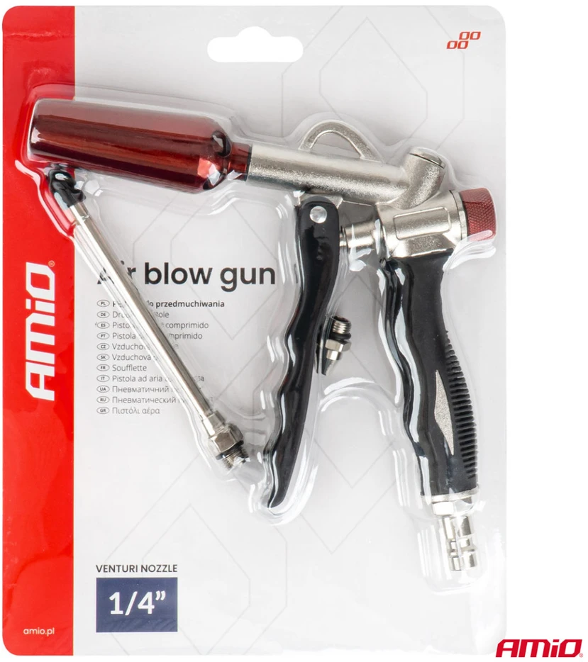Pneumatinis prapūtimo pistoletas su Venturi antgaliu, 1/4", AMIO-04928