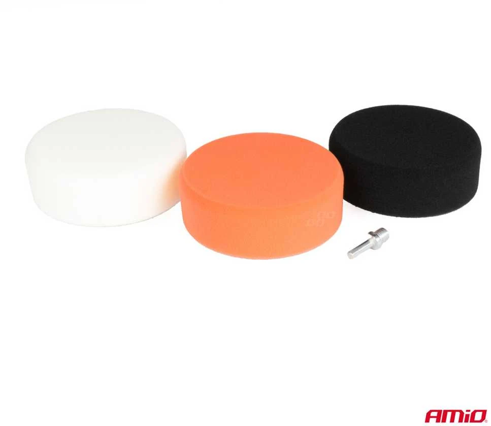 Poliravimo kempinių rinkinys, 3 vnt. 150 mm su M14 adapteriu AMIO-03703