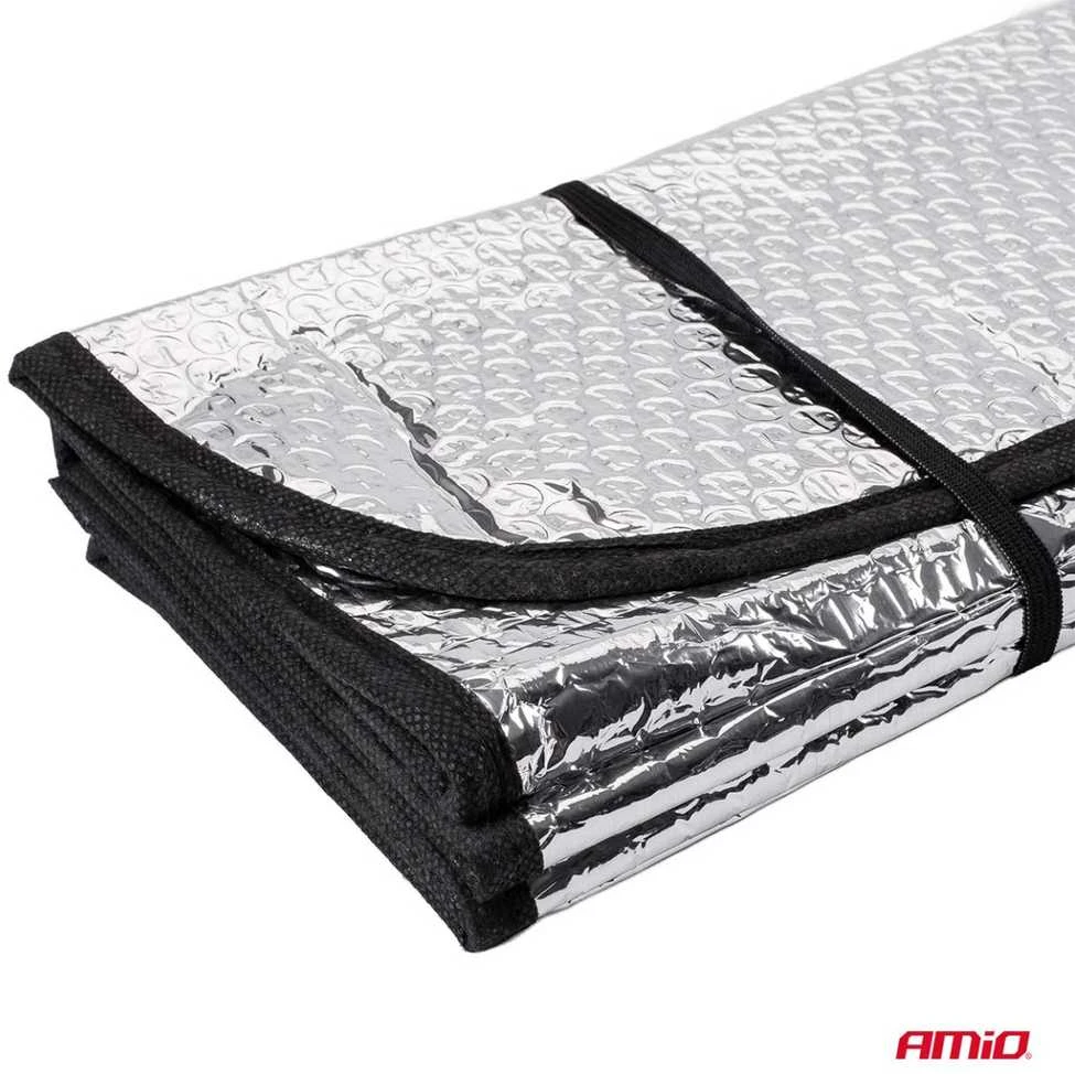 Priekinio stiklo apsauga 145x70 cm, sidabrinė, PE burbulinė AMIO-01532