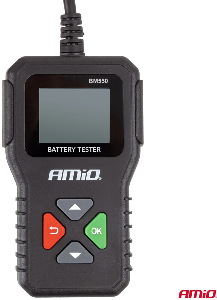 Profesionalus skaitmeninis akumuliatorių testeris 2?220 Ah 6 V 12 V 24 V amio-04920