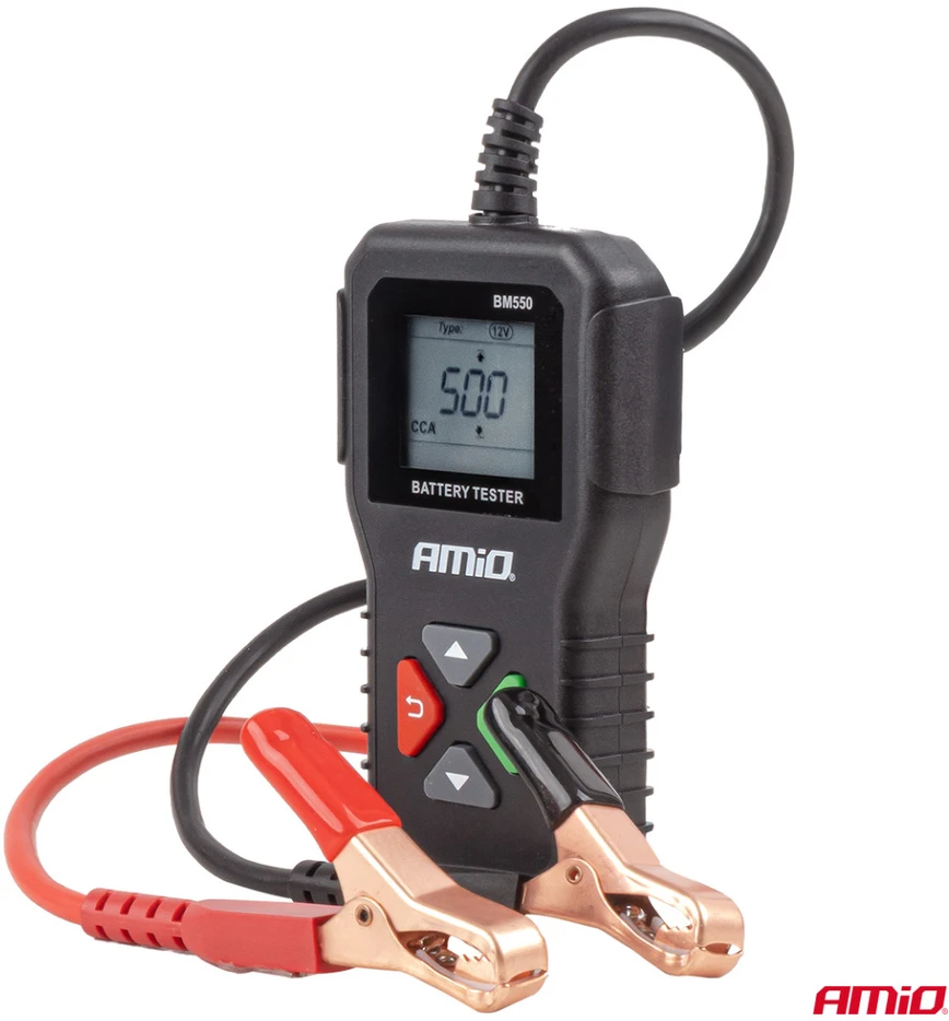 Profesionalus skaitmeninis akumuliatorių testeris 2?220 Ah 6 V 12 V 24 V amio-04920
