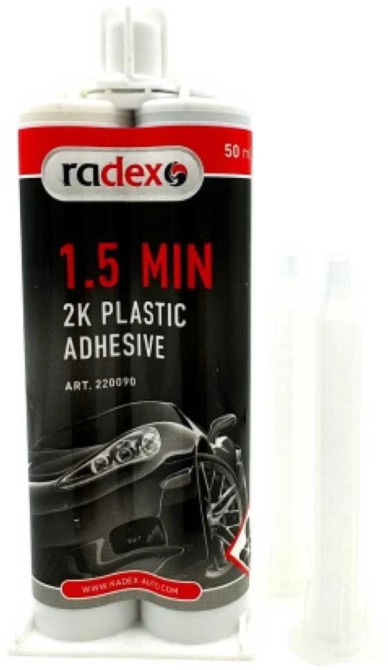 Radex 2K Plastic Adhesive, klijai plastikui (90 sek.), 50 ml