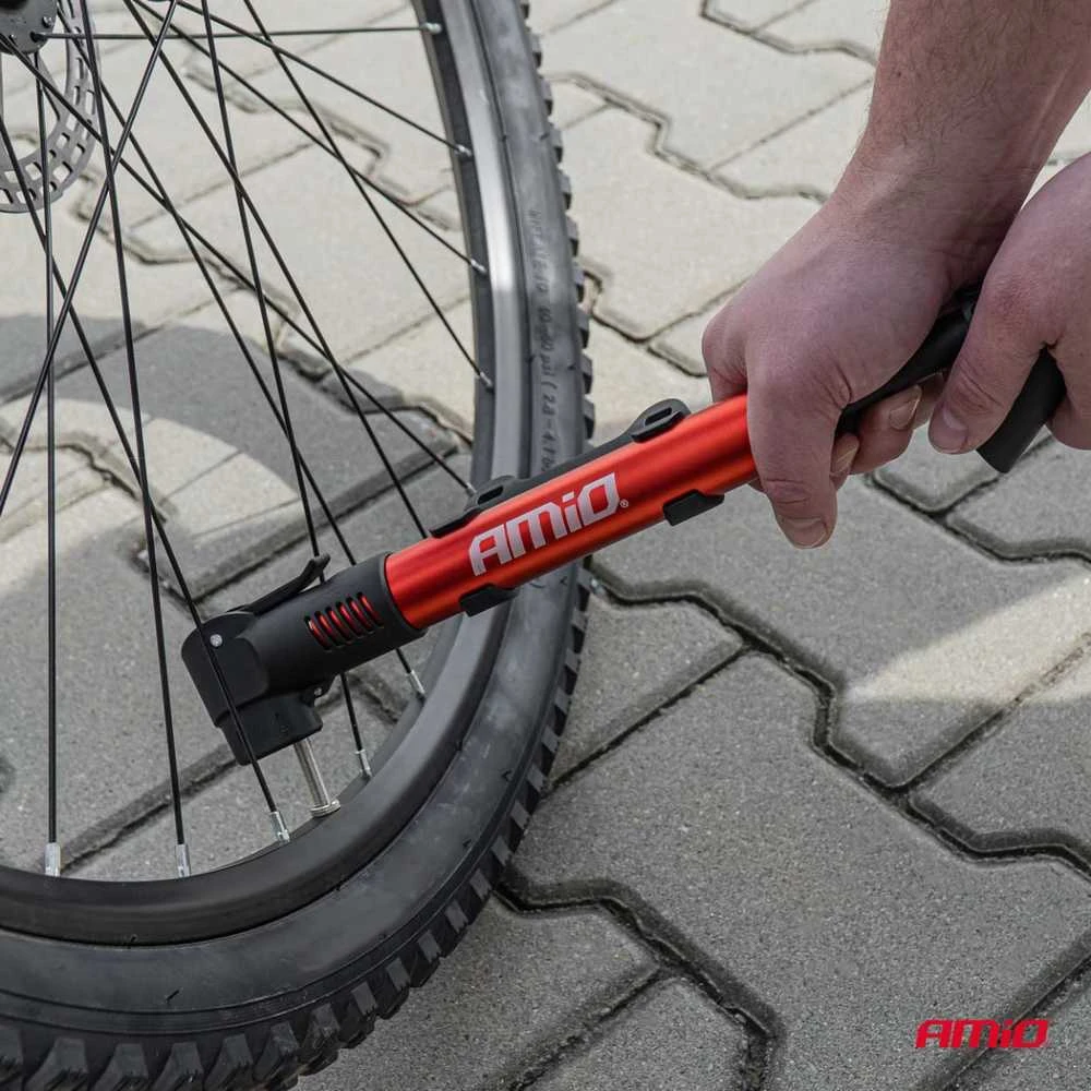 Rankinė pompa dviračiui PU01, 28 cm AMIO-02145