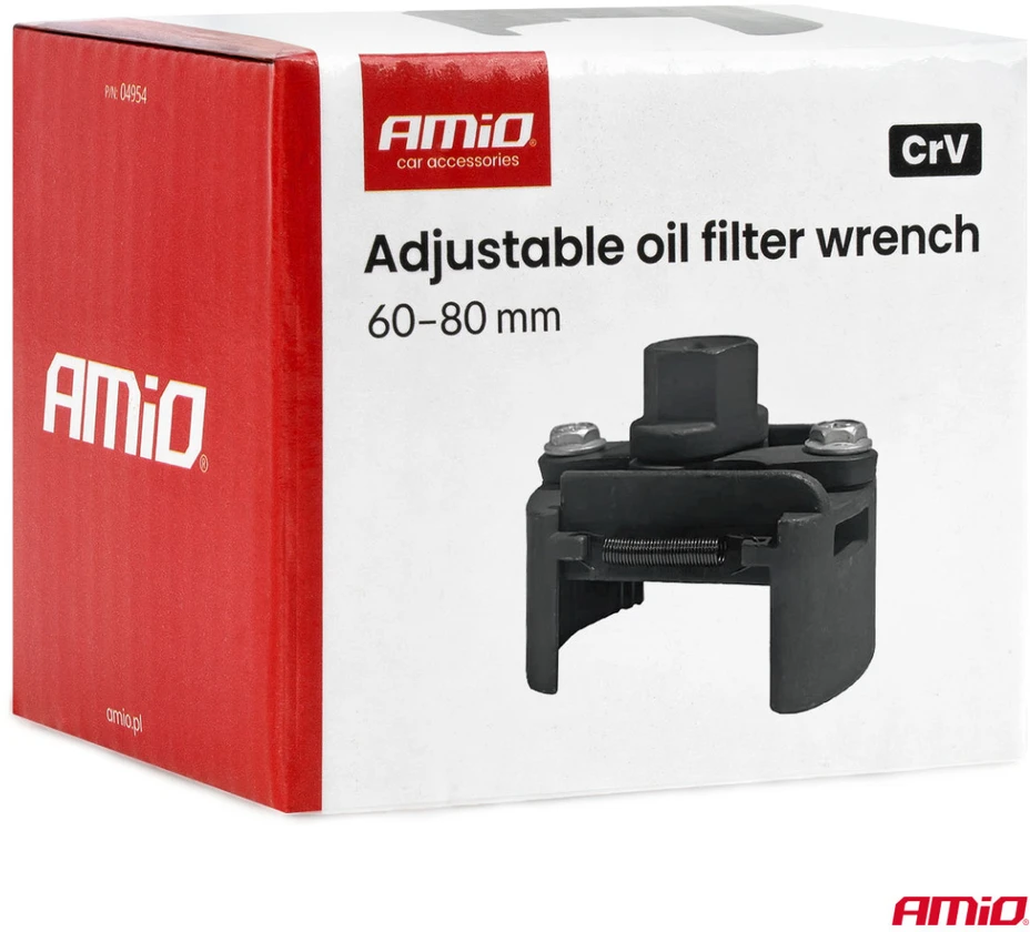 Reguliuojamas alyvos filtro raktas 60-80 mm CRV amio-04954