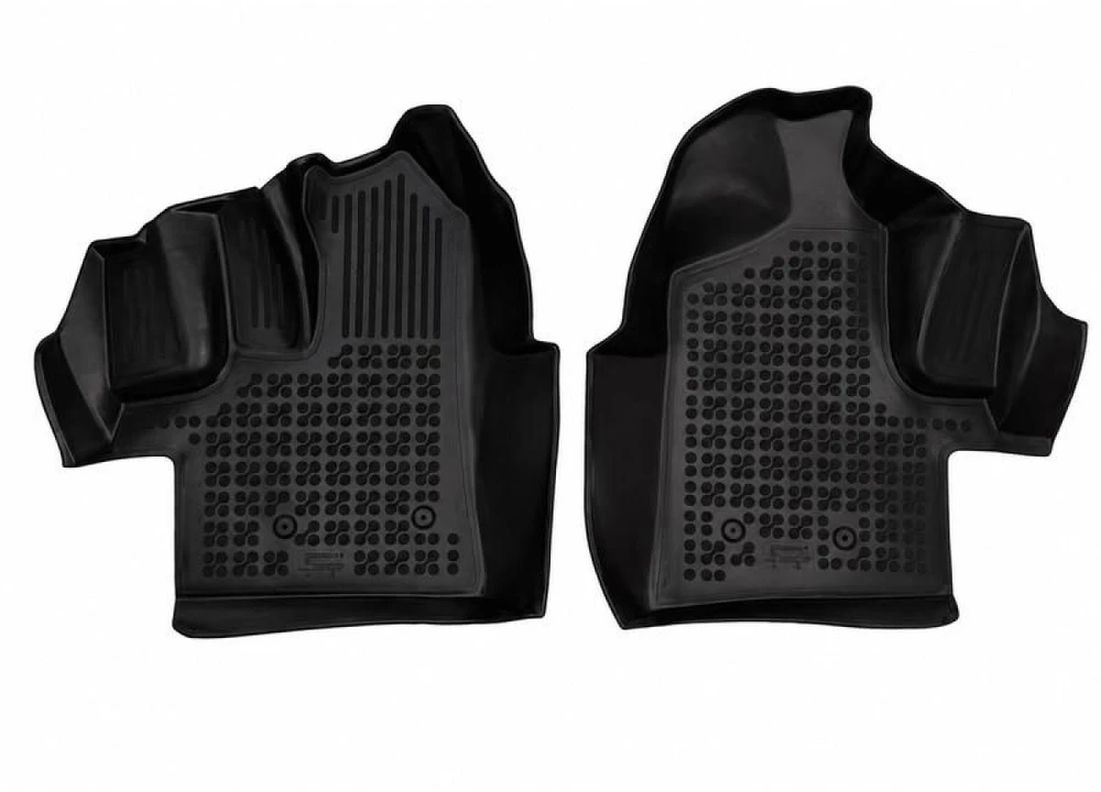Rezaw Plast Guminiai kilimėliai Ford Transit IV 2015-2021m. (front, vinyl flooring, Version for the U.S. market, with built-up space under the seats - high-sided floor mats)