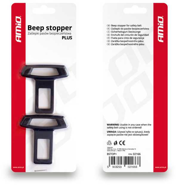 Saugos diržų signalizacijos slopintuvai BSTOP+, 2 vnt. AMIO-02166
