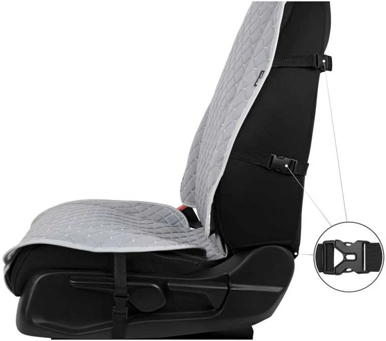 Sėdynės užvalkalas EVAtech ECO Max, 1 vnt. - pilka / pilki kraštai / pilkos siūlės