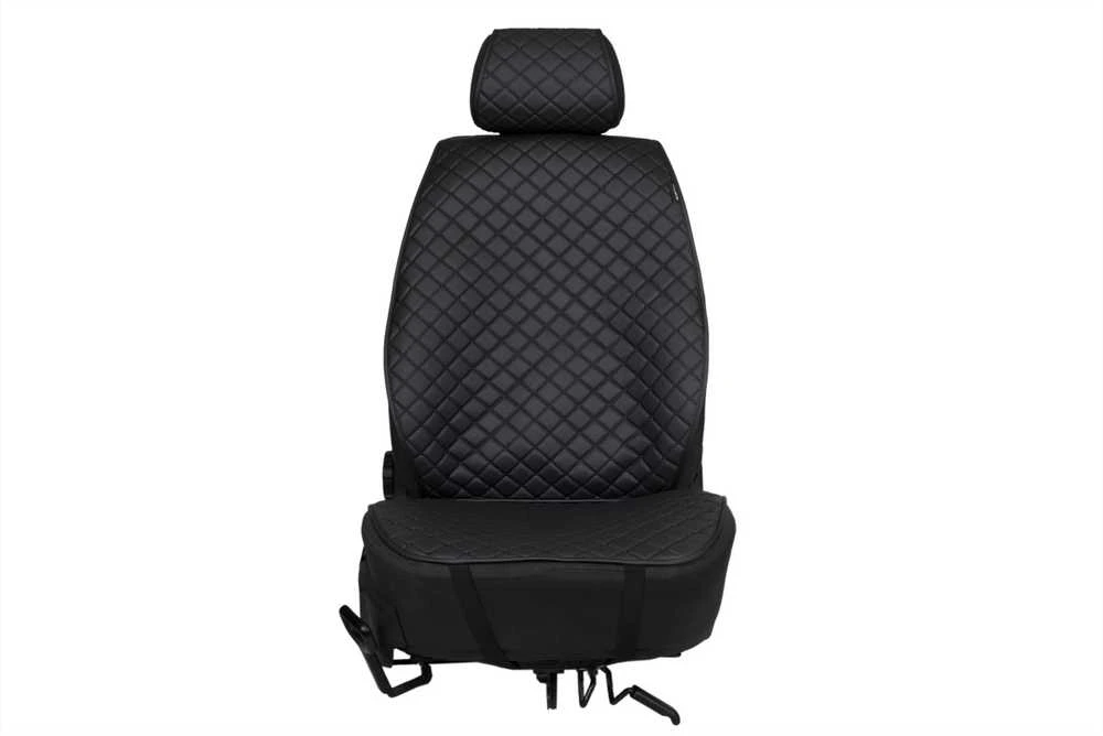 Sėdynės užvalkalas EVAtech ECO PRO, 1 vnt. - juoda / juodi kraštai / juodos siūlės