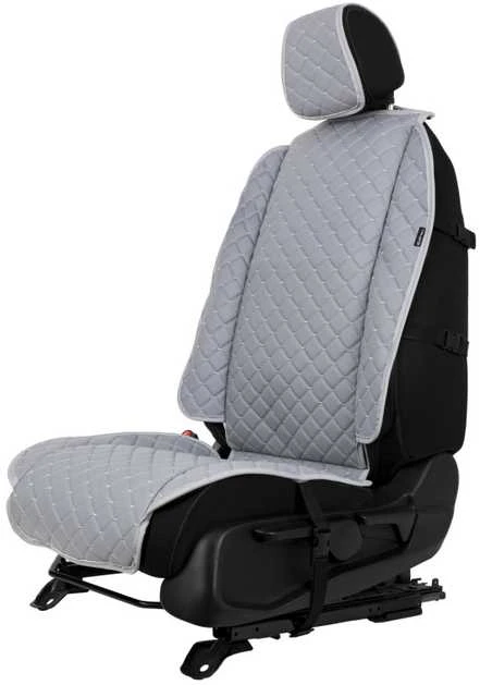 Sėdynės užvalkalų komplektas EVAtech ECO Max, 3 vnt. - pilka / pilki kraštai / pilkos siūlės