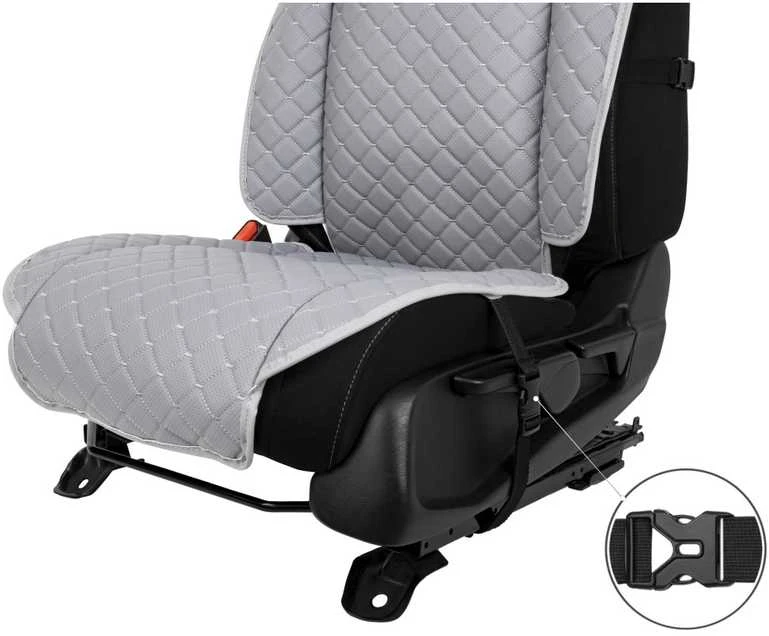 Sėdynės užvalkalų komplektas EVAtech ECO Max, 3 vnt. - pilka / pilki kraštai / pilkos siūlės