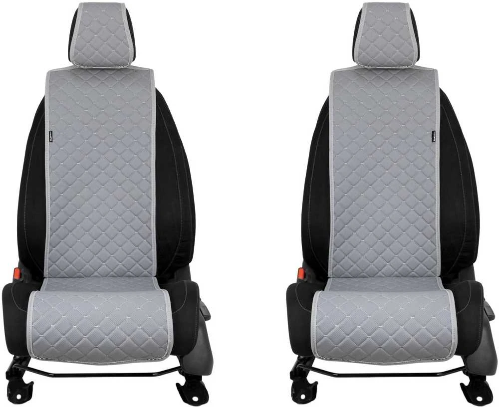 Sėdynių užvalkalai EVAtech ECO Basic, 2 vnt. - pilka / pilki kraštai / pilkos siūlės