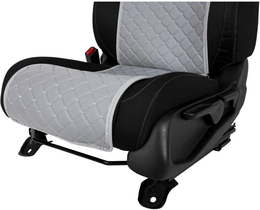Sėdynių užvalkalai EVAtech ECO Basic, 2 vnt. - pilka / pilki kraštai / pilkos siūlės