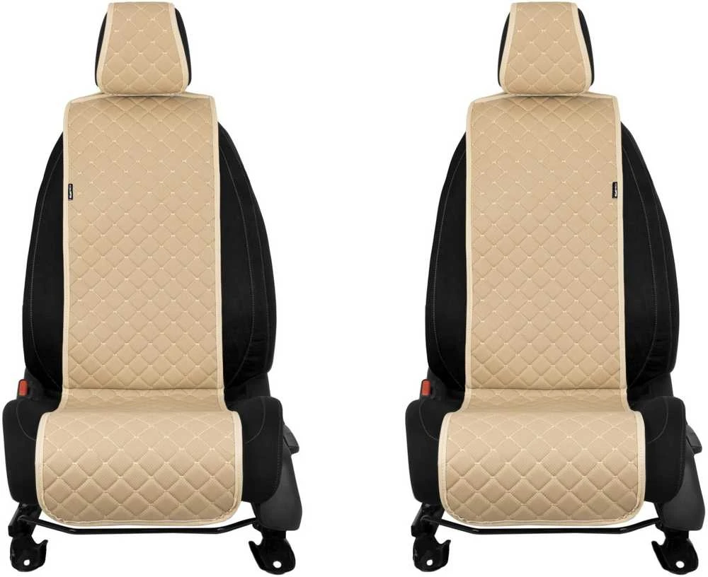 Sėdynių užvalkalai EVAtech ECO Basic, 2 vnt. - smėlio / smėlio kraštai / smėlio siūlės