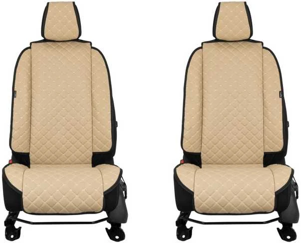 Sėdynių užvalkalai EVAtech ECO Max, 2 vnt. - smėlio / juodi kraštai / smėlio siūlės