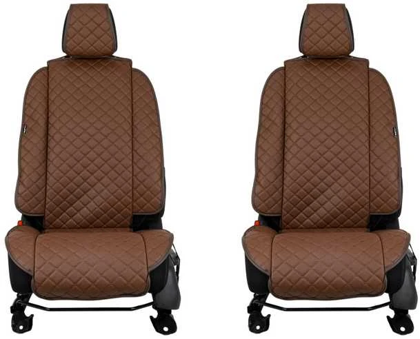 Sėdynių užvalkalai EVAtech ECO Max, 2 vnt. - ruda / rudi kraštai / rudos siūlės