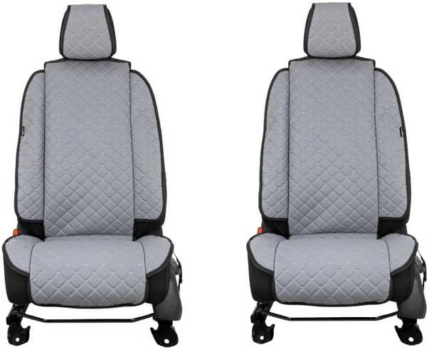 Sėdynių užvalkalai EVAtech ECO Max, 2 vnt. - pilka / juodi kraštai / pilkos siūlės