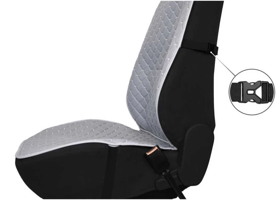 Sėdynių užvalkalai EVAtech ECO PRO, 2 vnt. - pilka / pilki kraštai / pilkos siūlės