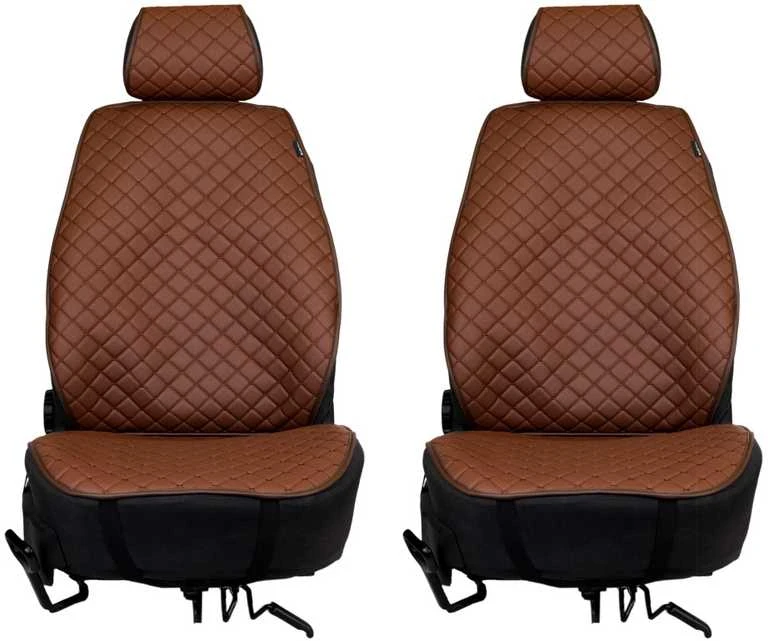 Sėdynių užvalkalai EVAtech ECO PRO, 2 vnt. - ruda / rudi kraštai / rudos siūlės